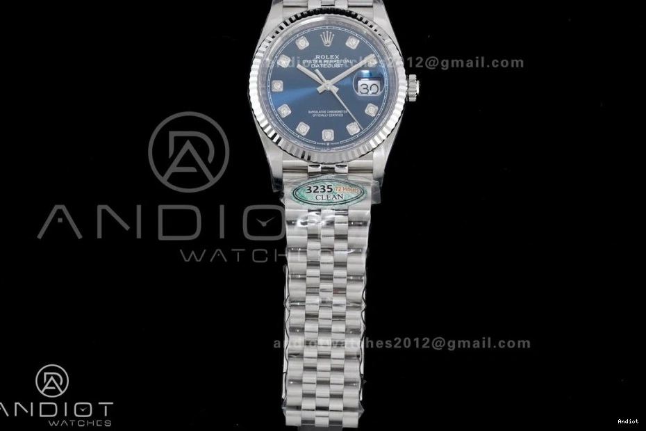 Best 1:1 Edition Dial Steel Blue 36 126234 on SH3235 DateJust Clean 904L Bracelet Jubilee Diamonds 0113